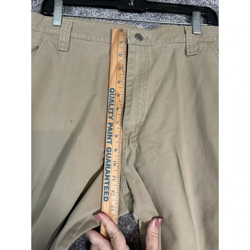 Vtg Wrangler Cargo Khaki Pants Relaxed Fit Canvas Mens 36x30 Workwear Y2k Chore